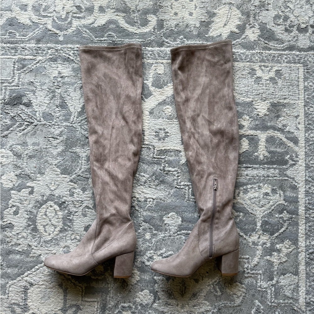 Women's Over-the-Knee Boots - Taupe